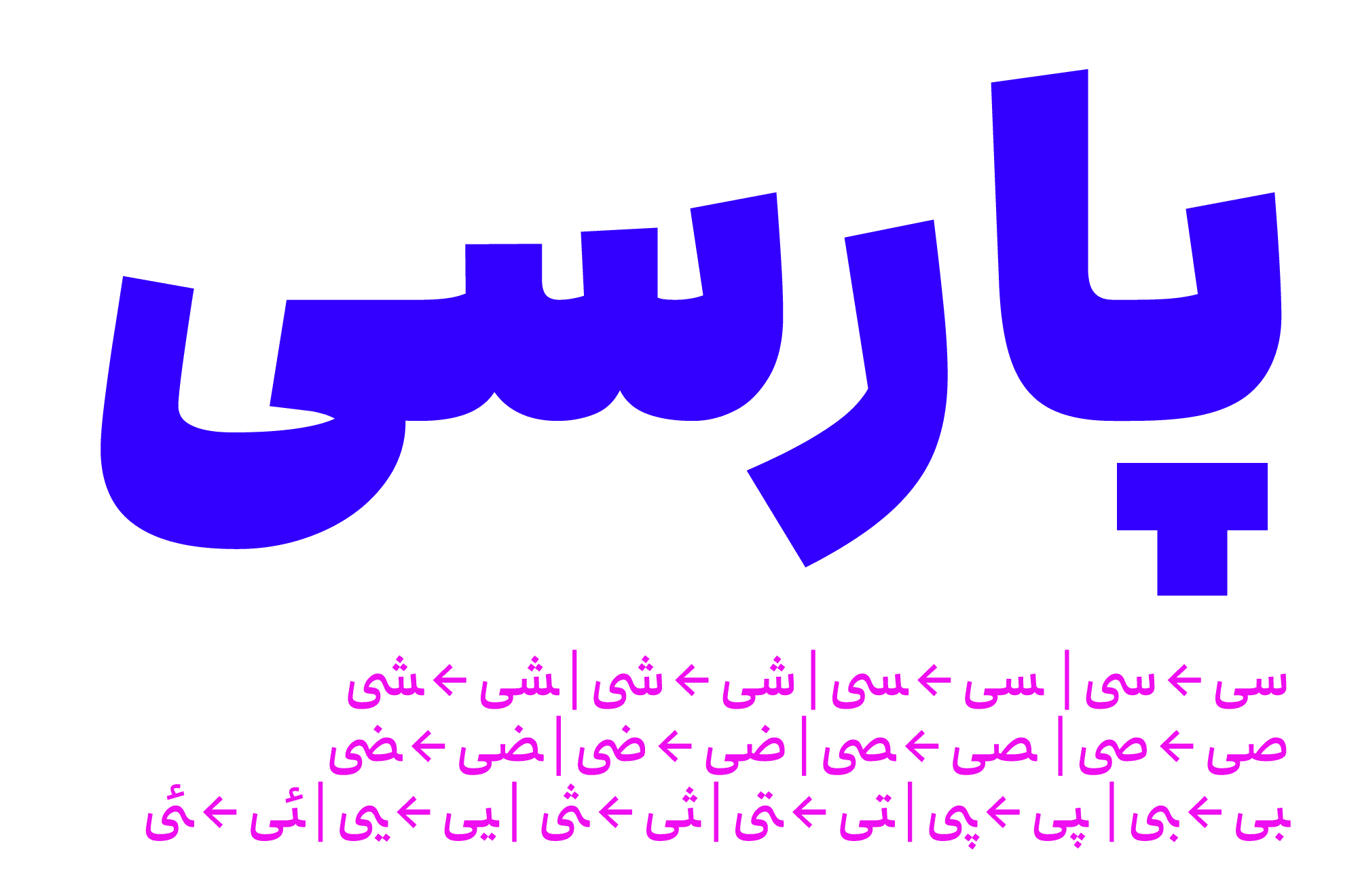تغییر یای آخر کلمات در فونت انجمن متغیر
