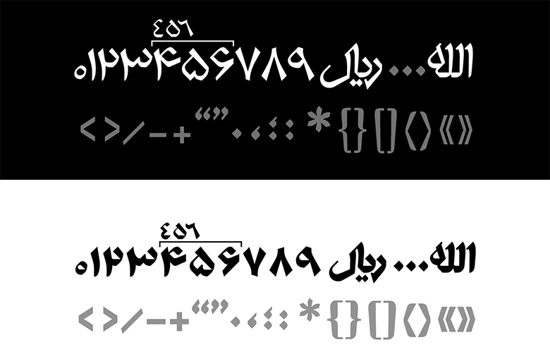 طراحی حروف و اعداد فونت سنجاق