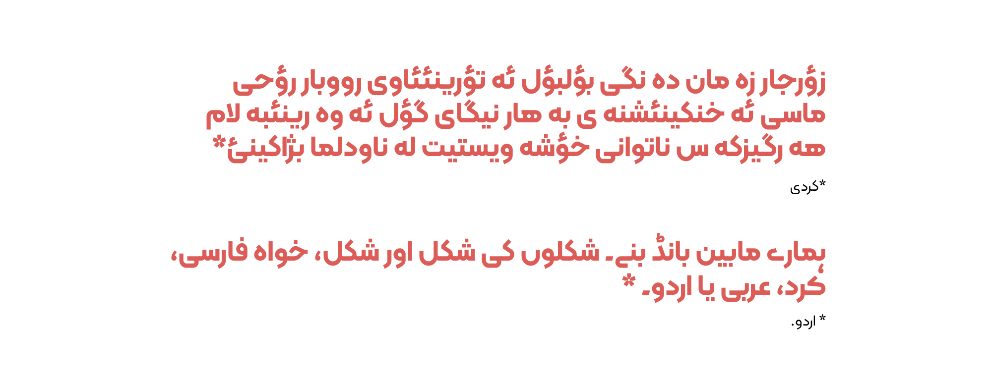 گلیف تزئینی فونت کلمه