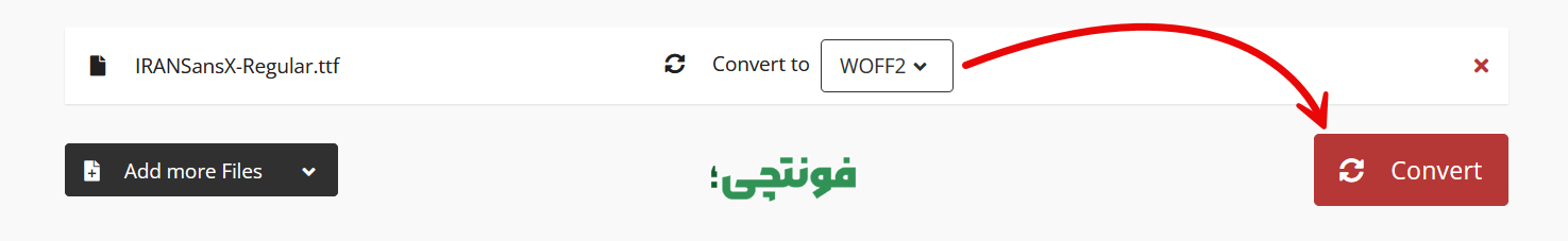 تبدیل فرمت فونت آنلاین