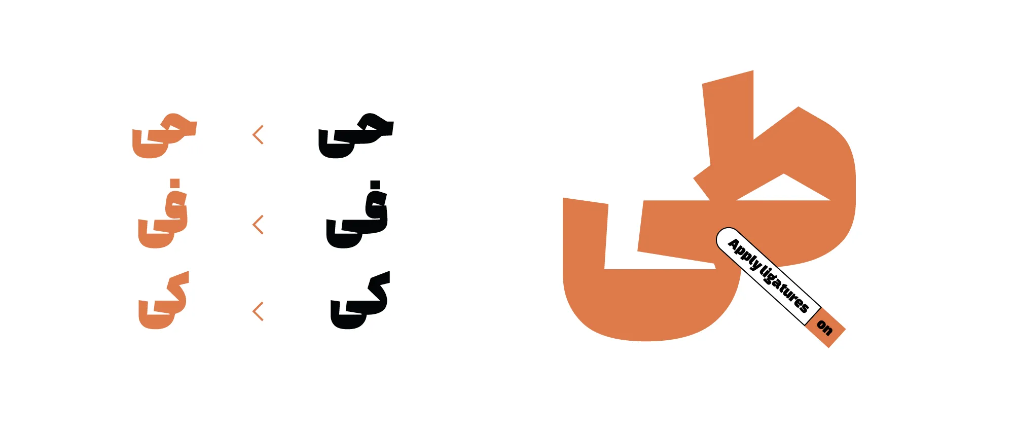 حروف جایگزین فونت ادامه