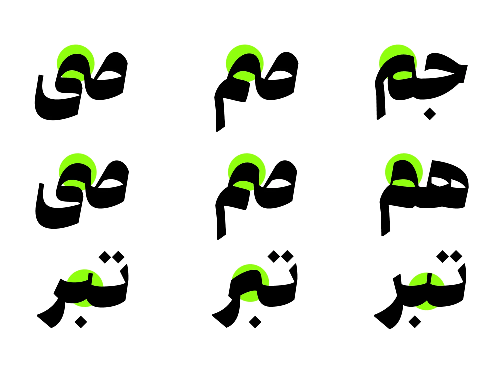 حروف جایگزین فونت ونوو