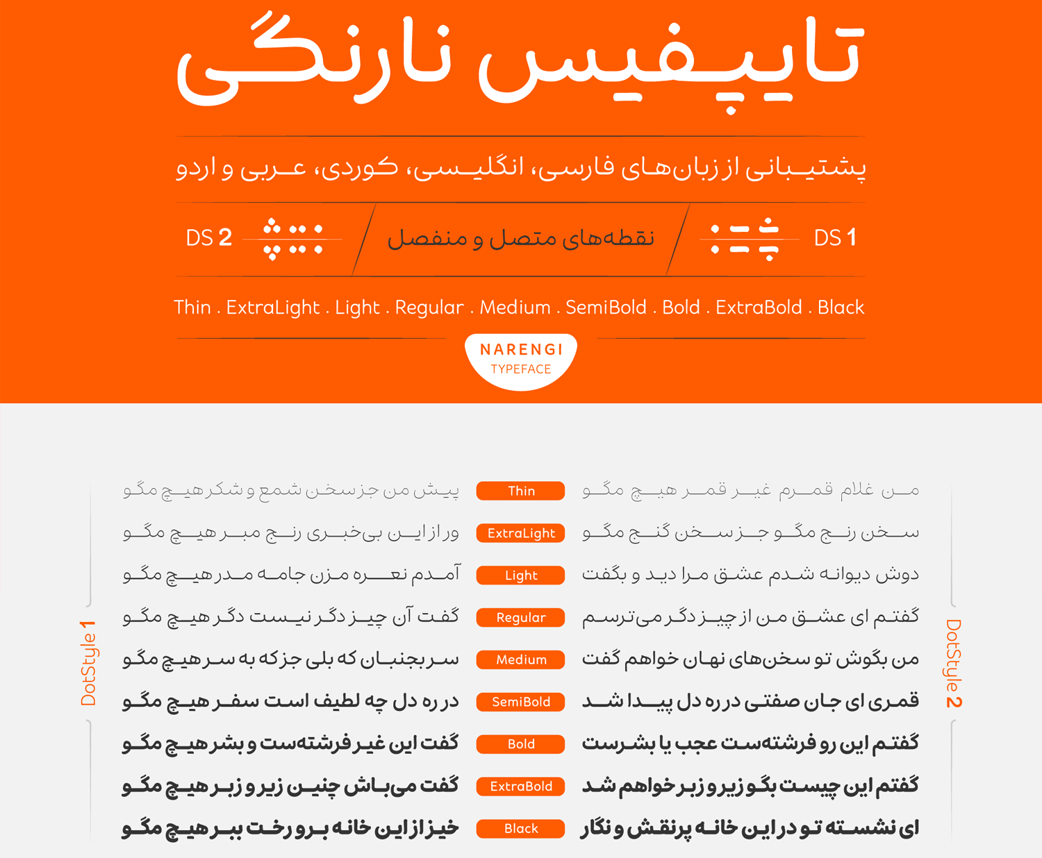 طراحی فونت نارنگی