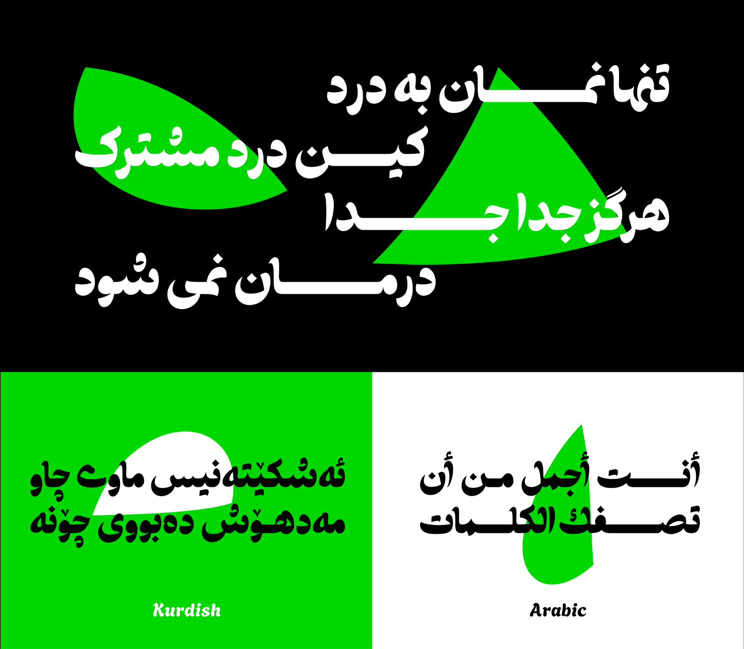 ززبان های پشتیبانی شده در فونت طرلان